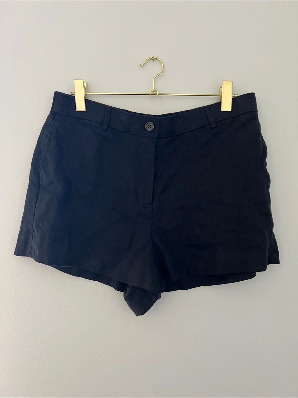 J. Crew | Black 100% Linen Shorts #CH874 Size L